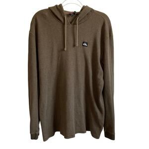 Quiksilver Men’s Waffle Knit Brown Hoodie - Size 2X‎